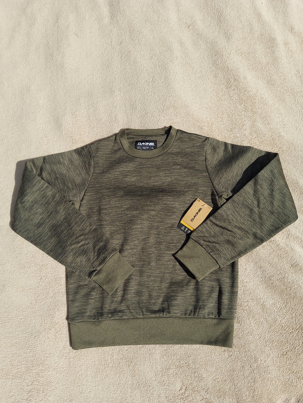 Dakine Liberator Peat Green Crewneck Sweatshirt Women's Size XS NWT Sporty Cozy